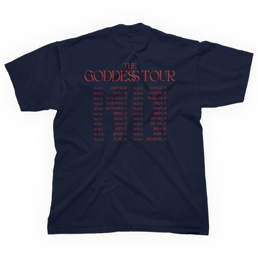 The Goddess Tour Tee - Navy