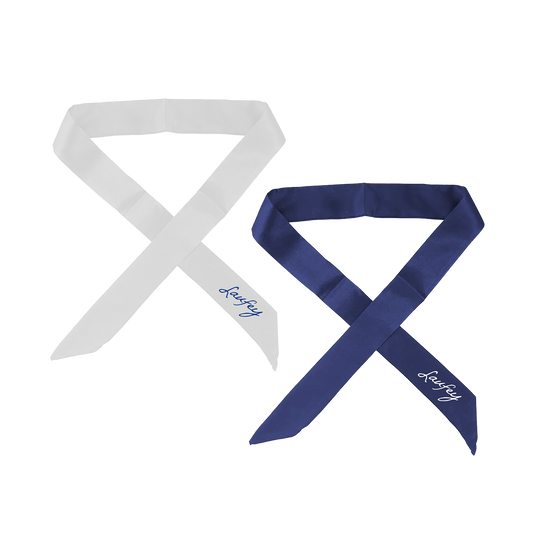 Signature Ribbon (Set of 2) - Navy/White