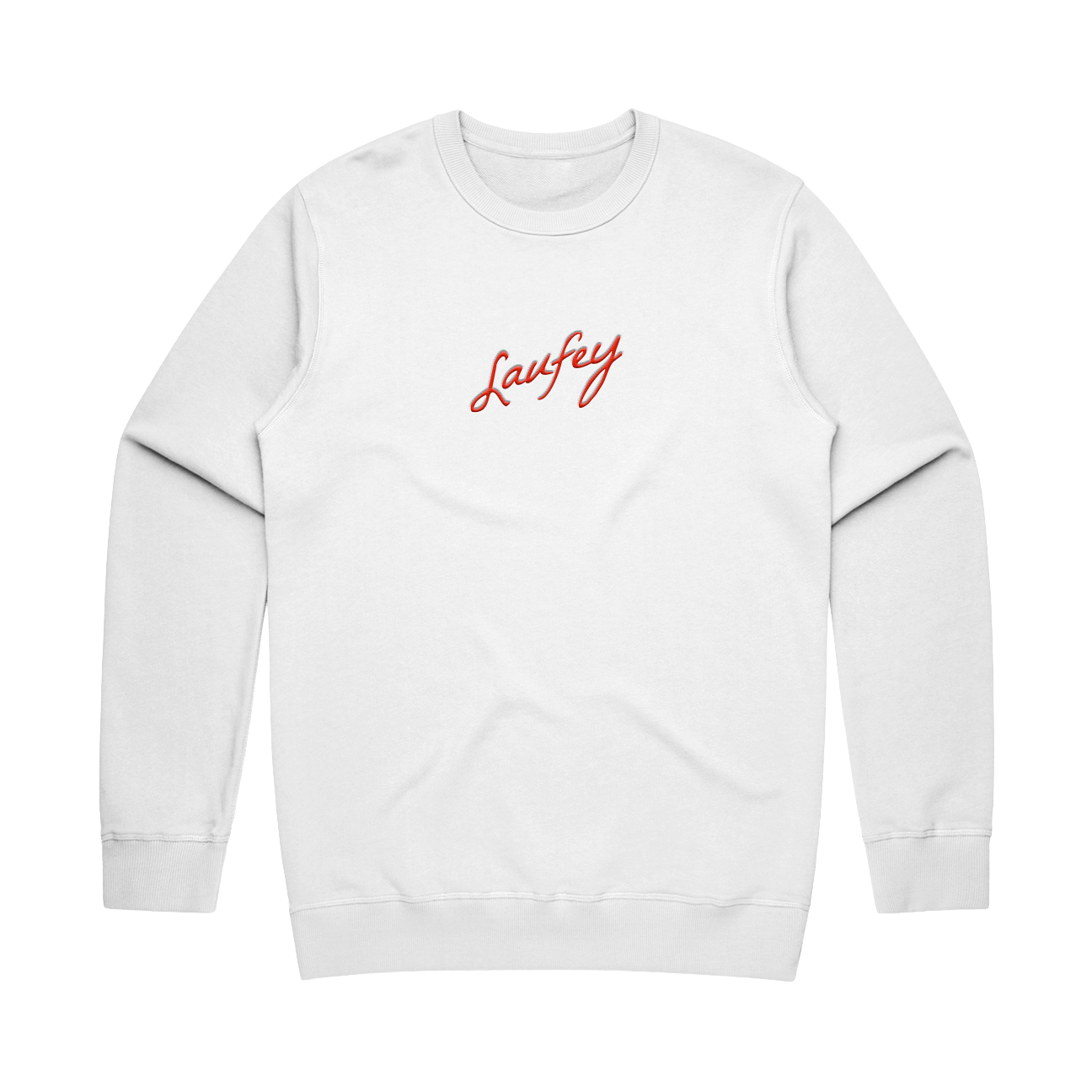 Embroidered Signature Crewneck Red Thread Laufey Crewneck