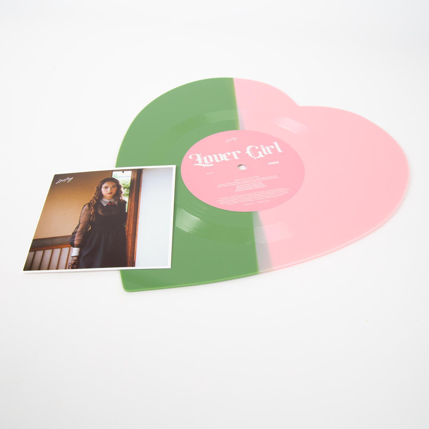 Valentine - Strawberry Matcha Heart-Shaped Vinyl