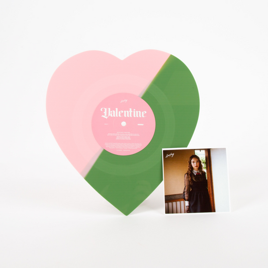 Valentine - Strawberry Matcha Heart-Shaped Vinyl