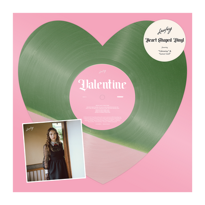 Valentine - Strawberry Matcha Heart-Shaped Vinyl