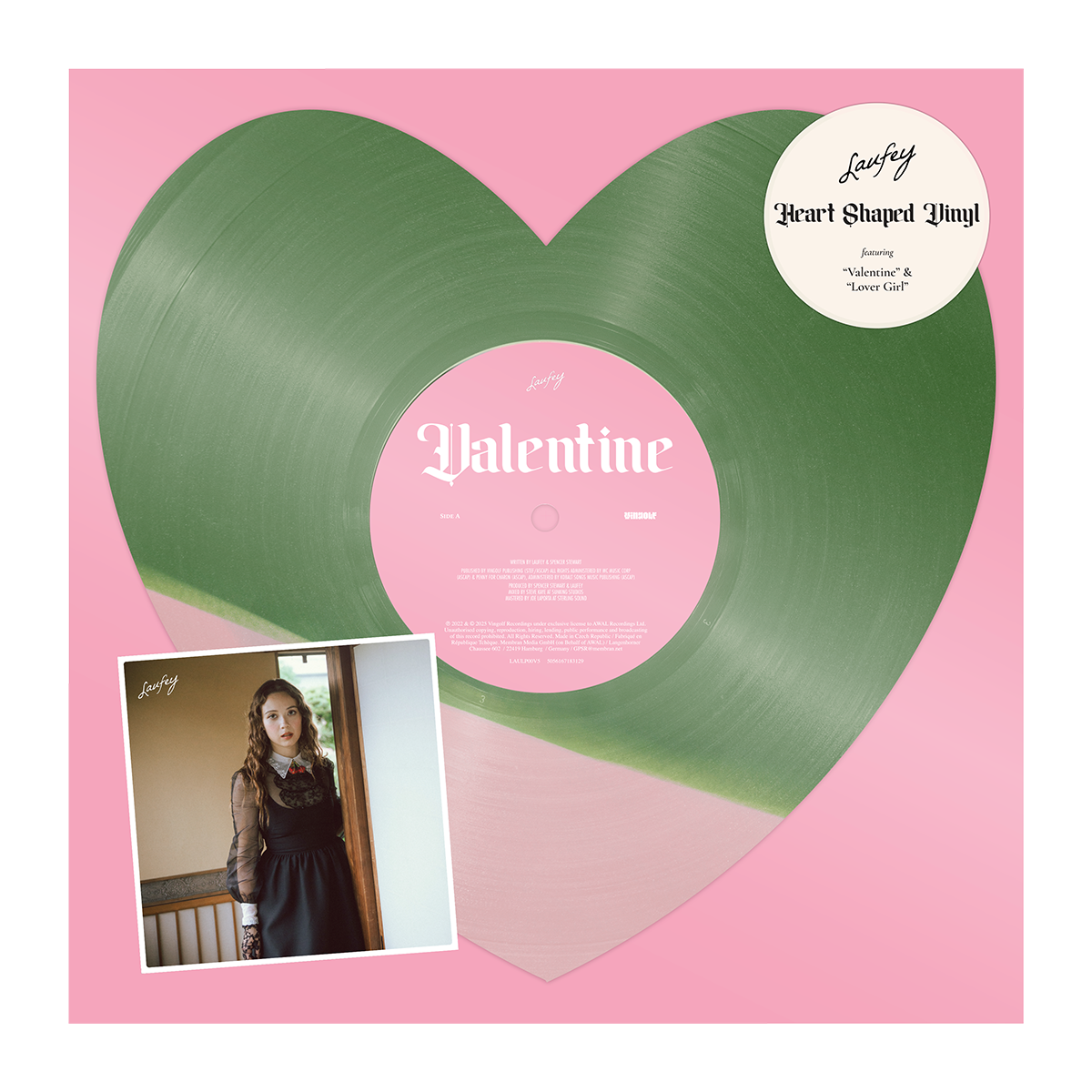 Strawberry Matcha Heart-Shaped Vinyl Laufey – Laufey Merch Strawberry Matcha Heart-Shaped Vinyl Laufey – Laufey Merch