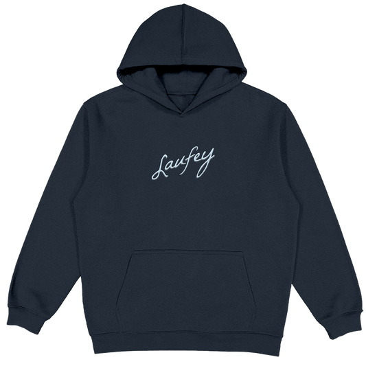 Embroidered Signature Hoodie - Navy