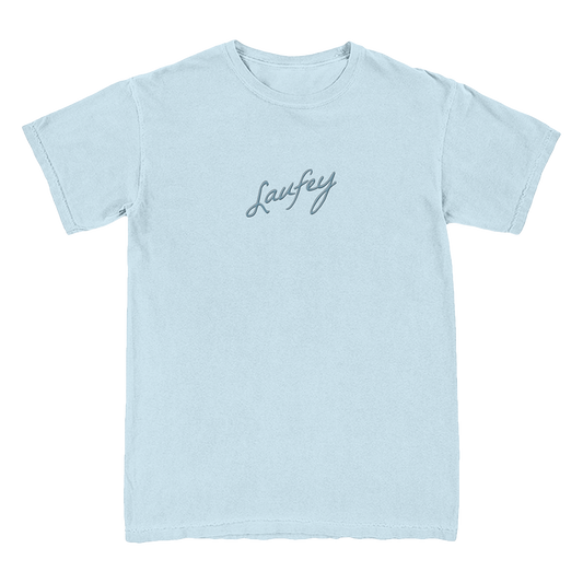 Embroidered Signature Tee - Light Blue
