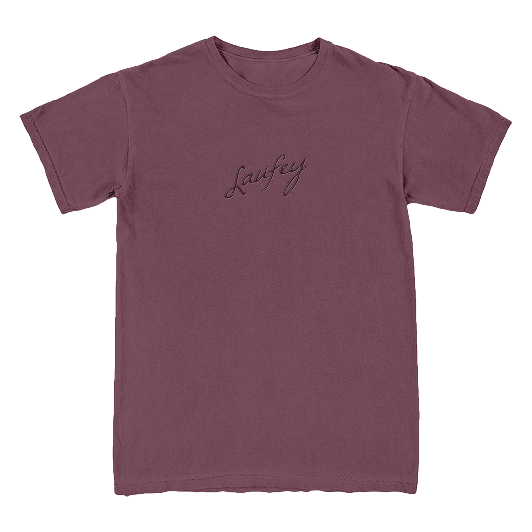 Embroidered Signature Tee - Berry