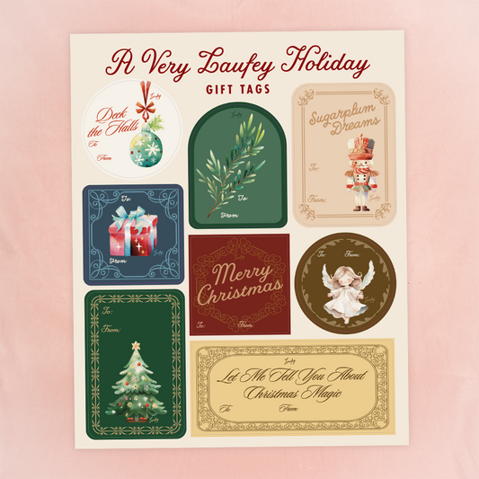 A Very Laufey Holiday Gift Tags