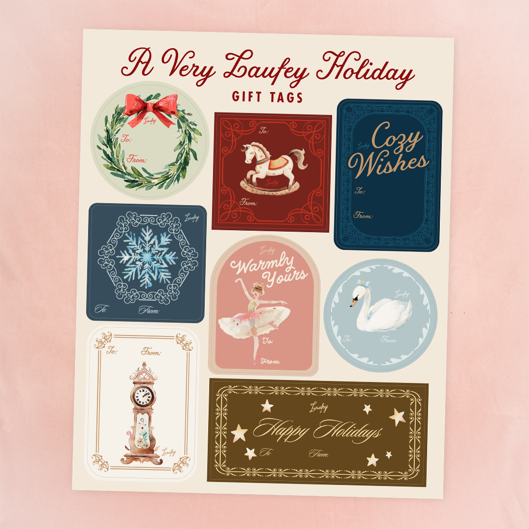 A Very Laufey Holiday Gift Tags
