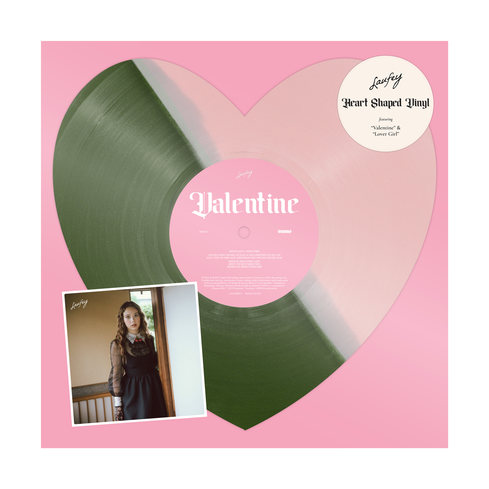 Strawberry Matcha Heart-Shaped Vinyl Laufey – Laufey Merch