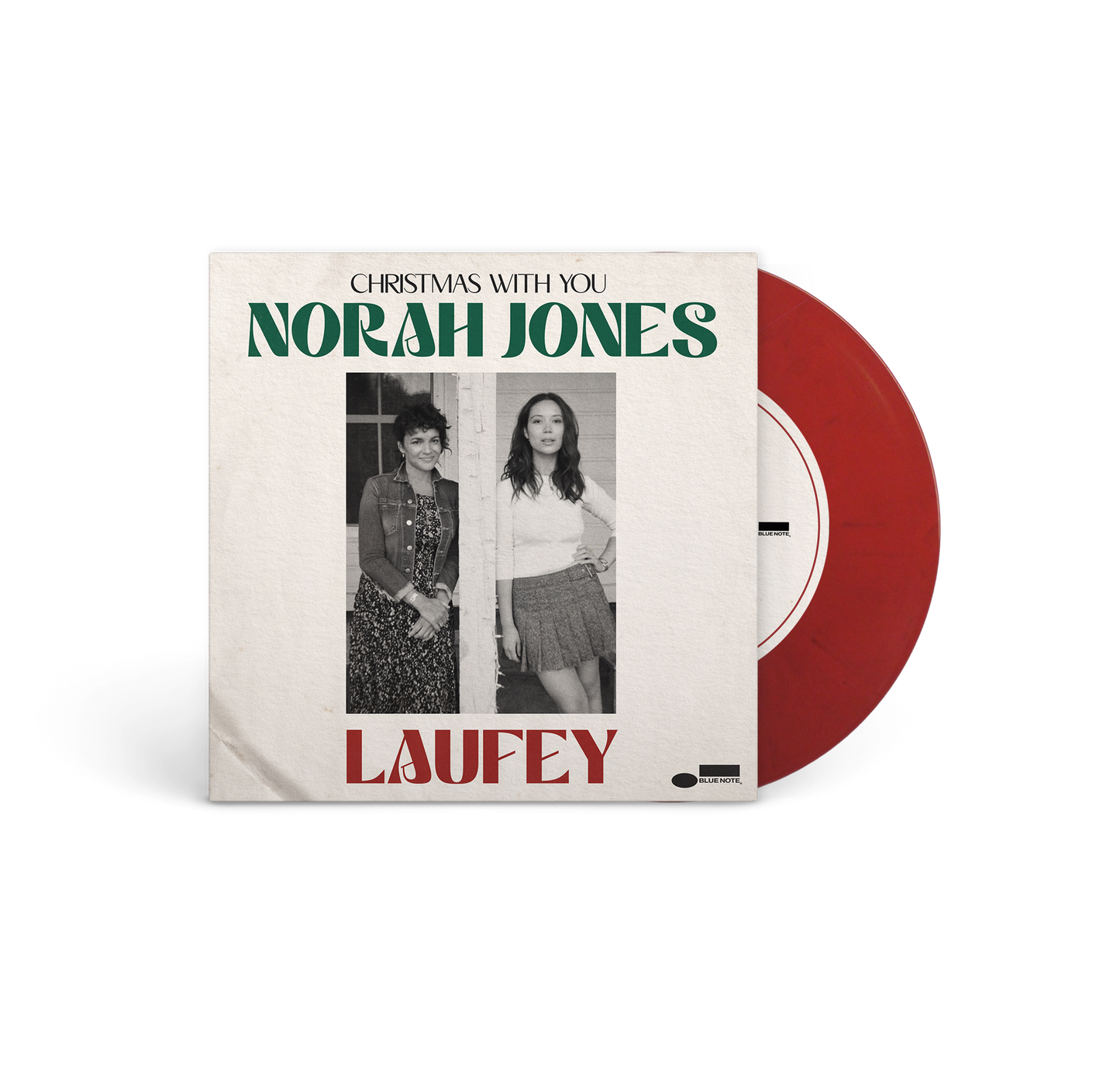 Norah Jones and Laufey - Christmas With You – Online Exclusive Red Marbled 7" Norah Jones and Laufey