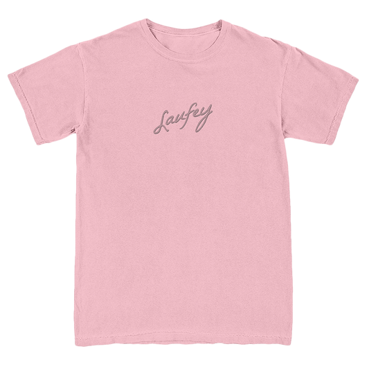 Embroidered Signature Tee - Blossom Pink