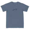 Embroidered Signature Tee - Denim Blue