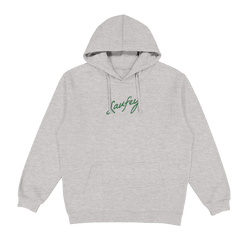 Embroidered Signature Hoodie - Green Thread Laufey Hoodie