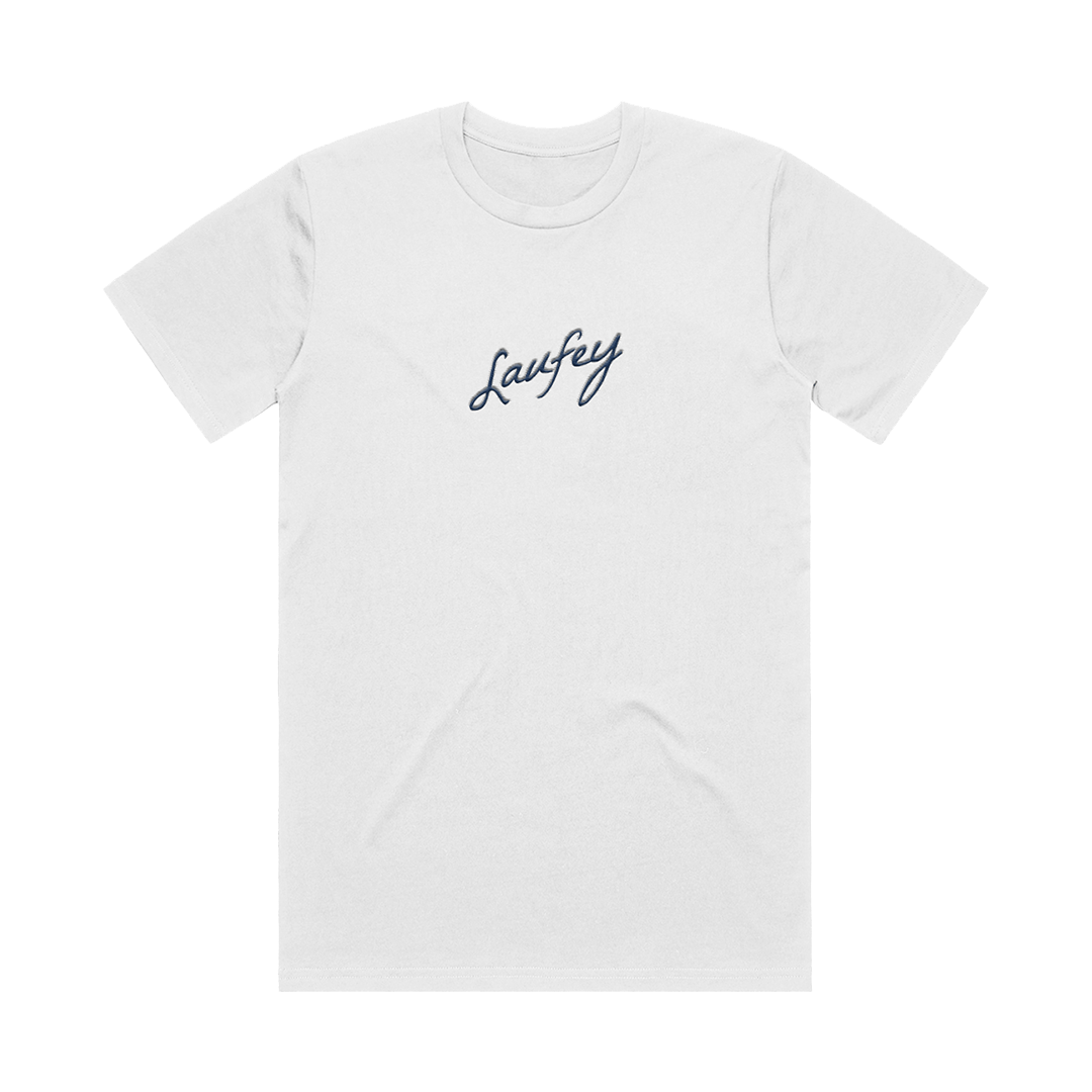 Embroidered Signature Tee - Navy Thread Laufey T-Shirt