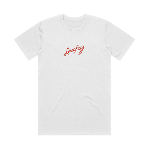 Embroidered Signature Tee - Red Thread Laufey Apparel