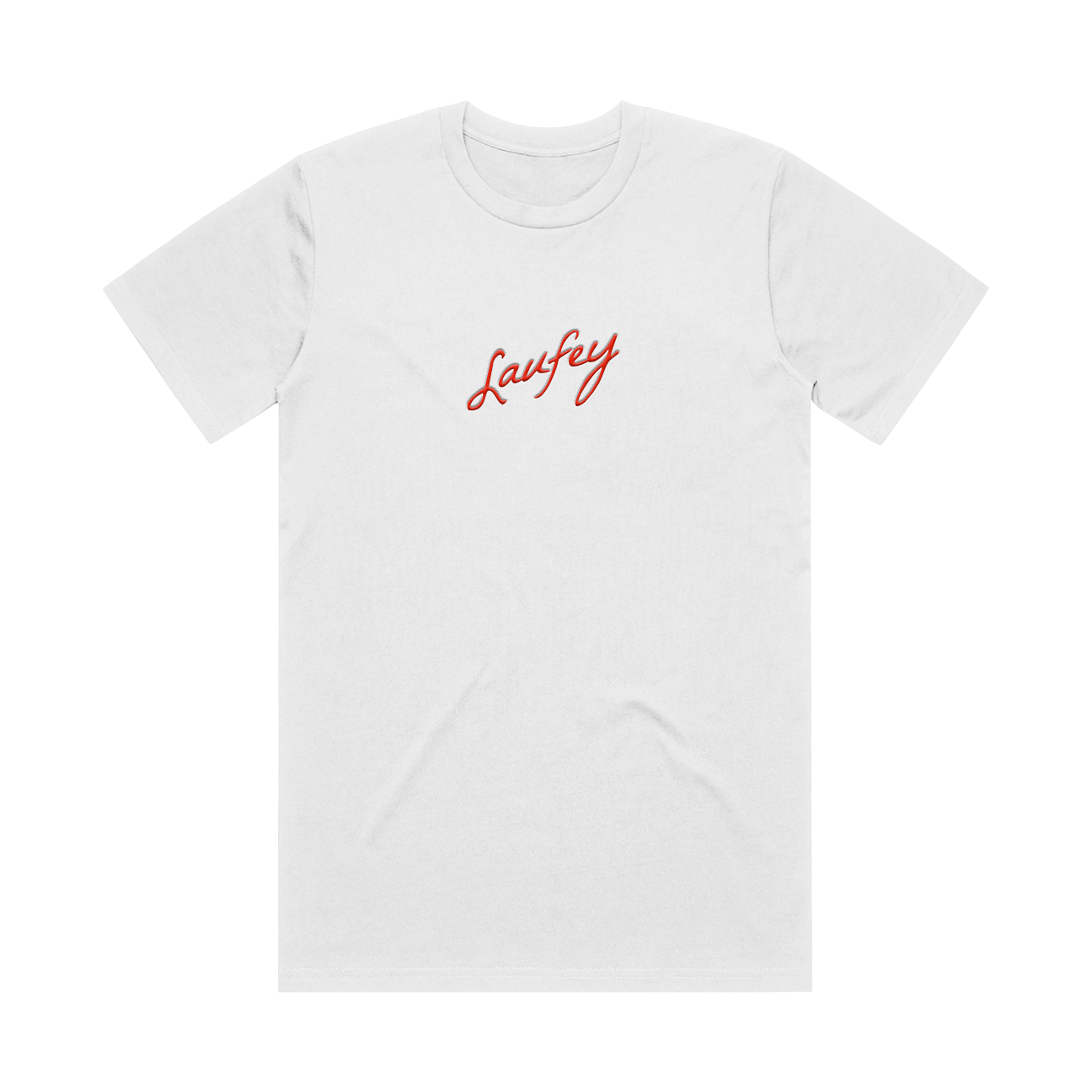 Embroidered Signature Tee - Red Thread - Laufey Merch