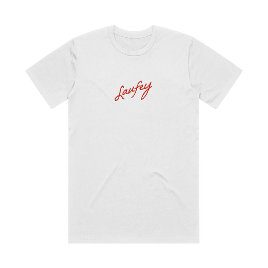 Embroidered Signature Tee - Red Thread Laufey Apparel
